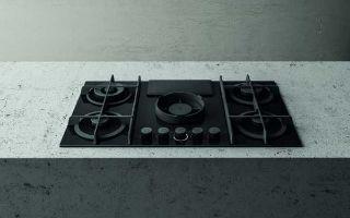 Picture of Elica 88cm Nikolatesla FLAME 4 x Zone Recycling Aspirating Gas Hob Black