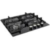 Picture of NordMende 60cm 4 x Burner Gas Hob Cast Iron Pan Supports Black Glass