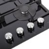 Picture of NordMende 60cm 4 x Burner Gas Hob Cast Iron Pan Supports Black Glass