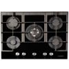 Picture of NordMende 70cm 5 x Burner Gas Hob 1 x Wok Burner Cast Iron Pan Supports Black Glass