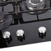 Picture of NordMende 70cm 5 x Burner Gas Hob 1 x Wok Burner Cast Iron Pan Supports Black Glass