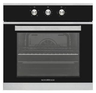 Picture of NordMende B/I 65L S/Steel & Black Glass Single Fan Oven & Grill & Timer