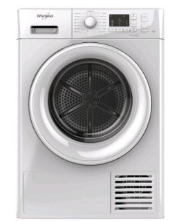 Picture of Whirlpool Freestanding 8kg FreshCare+ Condenser Dryer 6th Sense White B Energy