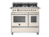 Picture of Bertazzoni Heritage 90cm Range Cooker Twin Oven Dual Fuel Ivory