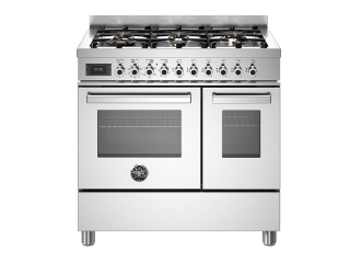 Picture of Bertazzoni Professional 90cm Range Cooker Twin Oven Dual Fuel Stainless Steel