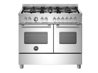 Picture of Bertazzoni Master 100cm Range Cooker Twin Oven Dual Fuel Stainless Steel