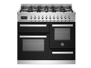 Picture of Bertazzoni Professional 100cm Range Cooker XG Oven Dual Fuel Black