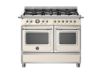 Picture of Bertazzoni Heritage 100cm Range Cooker Twin Oven Dual Fuel Ivory