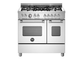 Picture of Bertazzoni Master 90cm Range Cooker Twin Oven Dual Fuel Stainless Steel