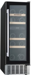 Picture of NordMende 30cm Free Standing / Built In Wine Cooler 17 Bottle Dual Zone Slim Inox Frame