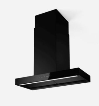 Picture of Elica 90 x 32cm Haiku Dry Island Hood Black Glass