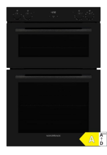 Picture of NordMende Built In Double Multifunction Oven with Catalytic Liners Pure Black Glass