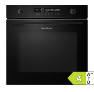 Picture of NordMende Built In 72L Multifunction Oven Catalytic Liners Digital Programmer Black Glass