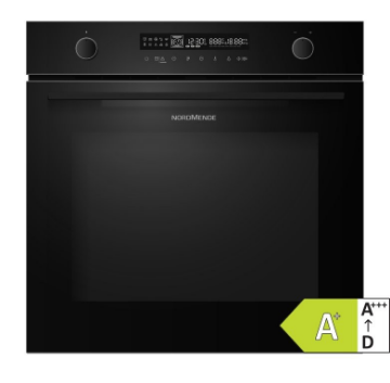 Picture of NordMende Built In 72L Multifunction Oven Catalytic Liners Digital Programmer Black Glass
