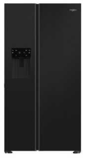 Picture of Whirlpool 91cm Freestanding 2 Door Side By Side Plumbed Ice And Water No Frost Fridge Freezer Dark Inox