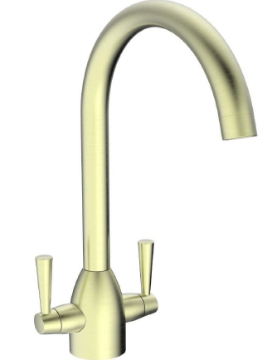 Picture of Alpine Baretti Swan Neck 1/4 Turn Tap Brass