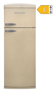 Picture of NordMende 605mm Freestanding Retro 1791mm Tall Top Mount Fridge Freezer Gloss Cream