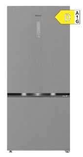 Picture of Whirlpool 83cm Freestanding Dual Door No Frost Fridge Freezer Pearl Inox