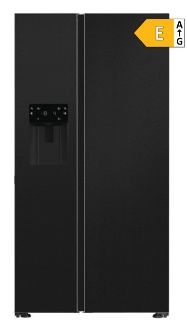 Picture of Whirlpool 91cm Freestanding 2 Door Side By Side Plumbed Ice And Water No Frost Fridge Freezer Dark Inox