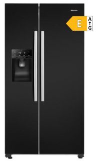 Picture of Hisense 91cm x 180cm Freestanding Side by Side Plumbed Ice and Water 562L Black