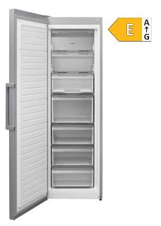 Picture of NordMende 60cm Freestanding 186cm Tall NoFrost Freezer Real Stainless Steel