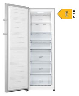 Picture of Hisense 59.5cm x 172cm Freestanding Tall No Frost Freezer 229L Stainless Steel Look
