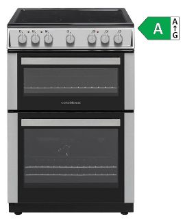 Picture of NordMende FS 60cm Double Cavity Electric Fan Cooker Stainless Steel with Ceramic Top Stainless Steel