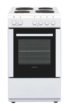 Picture of NordMende FS 50cm Single Cavity Electric Static Cooker with Solid Plates White
