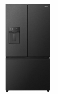 Picture of Hisense 90.8cm x 179.5cm Freestanding 3 French Door Plumbed Water Dispenser & Ice Maker 634L Black