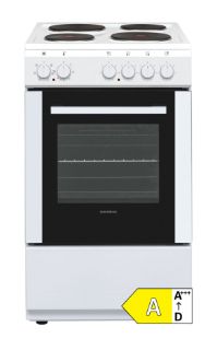 Picture of NordMende FS 50cm Single Cavity Electric Static Cooker with Solid Plates White