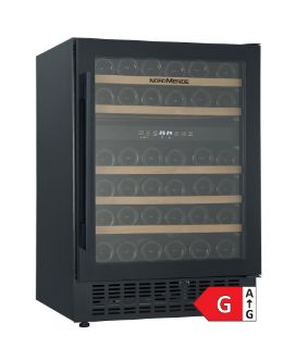 Picture of NordMende 60cm Free Standing or Built In Wine Cooler 46 Bottle Dual Zone Slim Black Frame